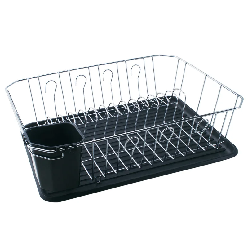 Kitchen Drying Dish Rack Plates Bowl Cup Storage Organizer Holder Tray Tableware Shelf Single Layer Organizar  Cabinet Basket