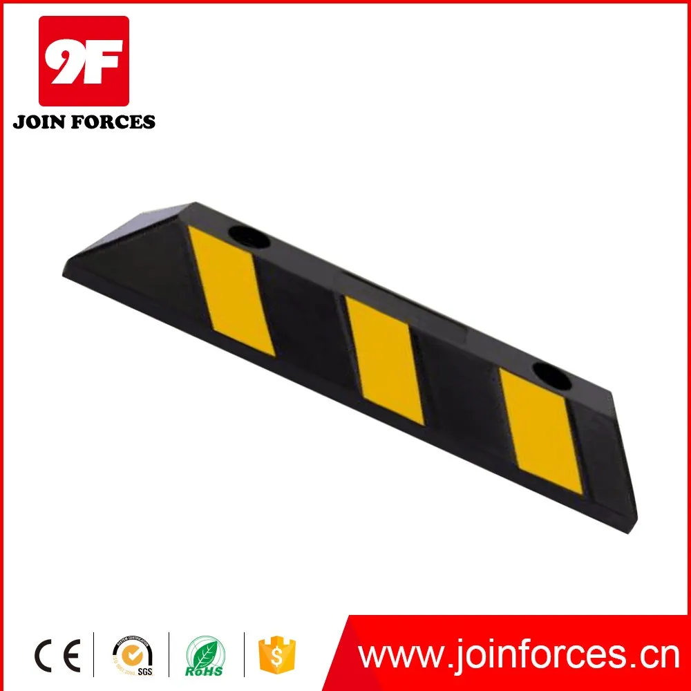 9F 560mm factory outlets rubber wheel stopper car parking stopper
