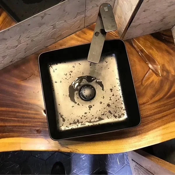 Classic Live Edge Counter Top  Vanity Reclaimed Bathroom Furniture Slippers Bathroom Vanity Table