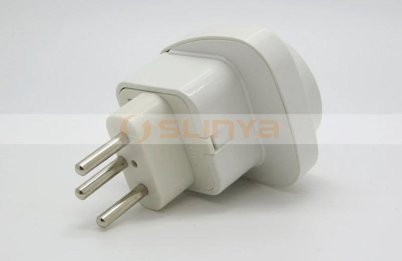 Grounded Universal Travel Plug Adapter Converter for Switzerland Swiss White