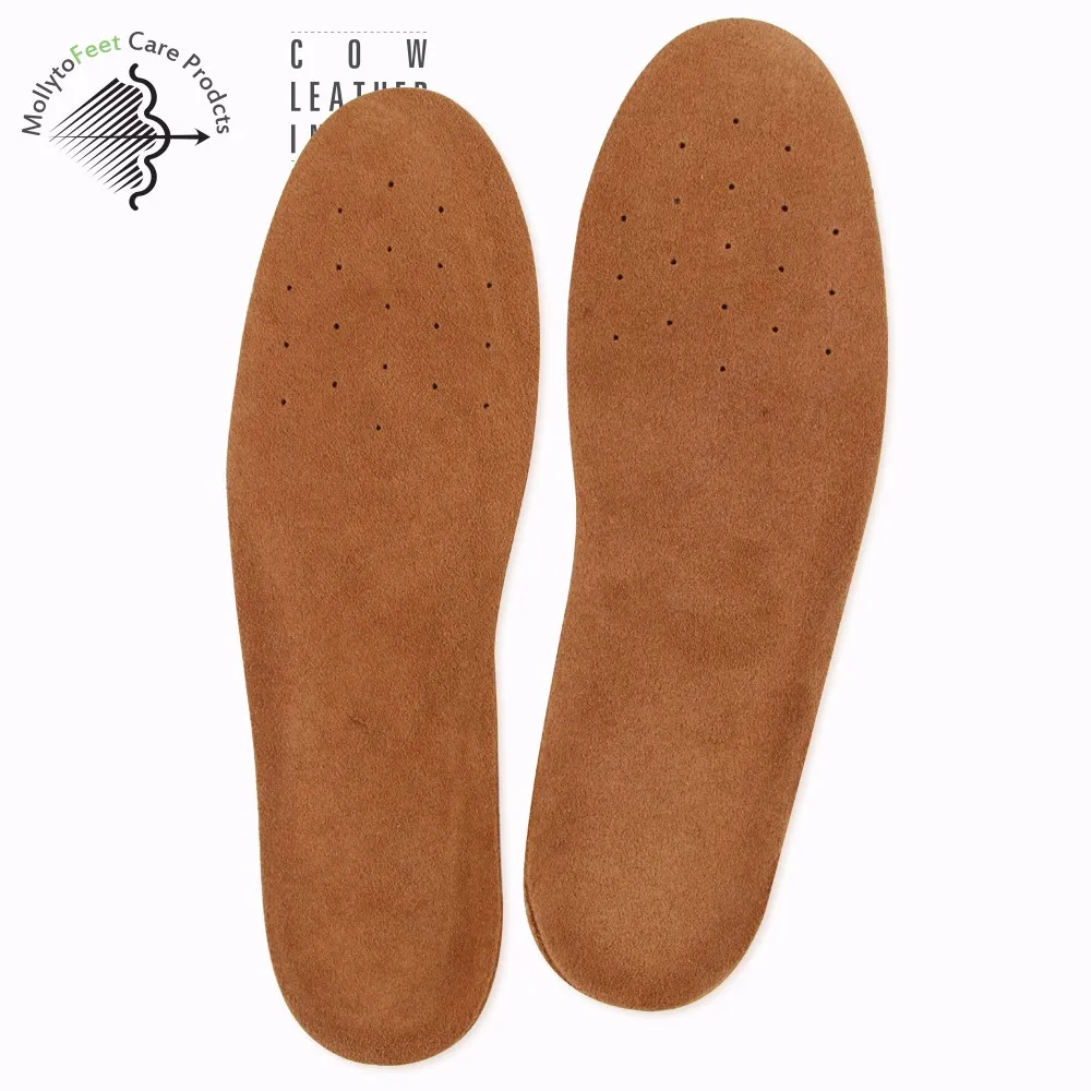 Height increased comfortable cowskin leather shoe insole