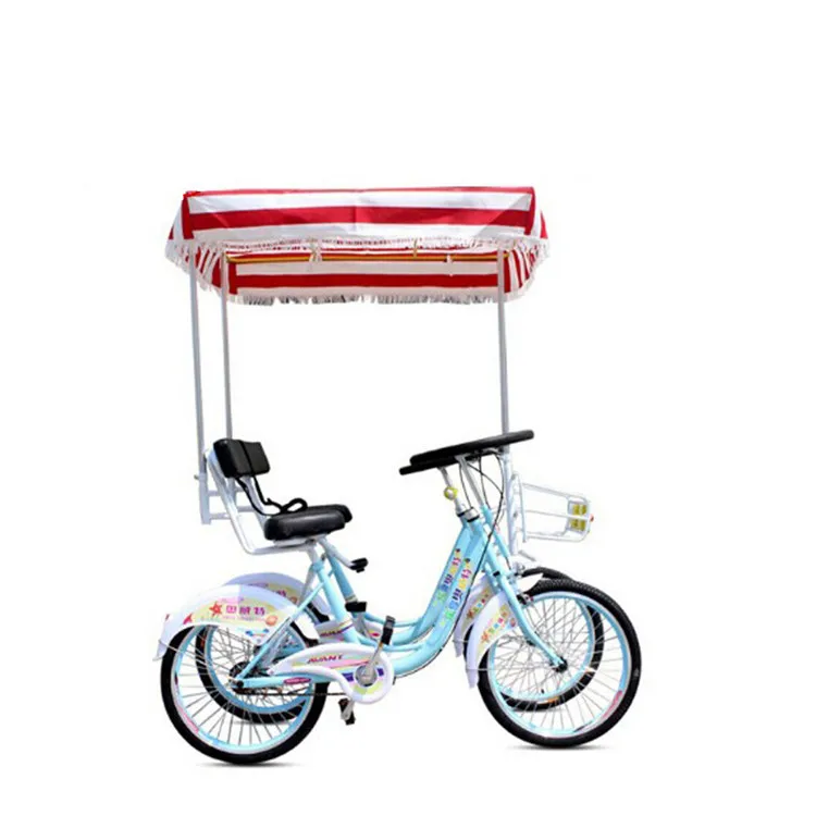 Beautiful red color tandem bike for 3 person/22 inch wheel tandem bike with canvas cloth/high quality tandem bike for a couple