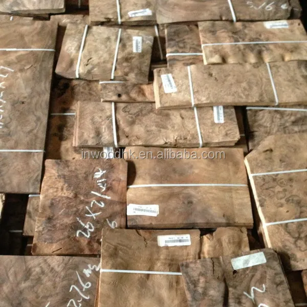 
B Grade Black Walnut Burl Veneer for Modern Hotel Bedroom Furniture 