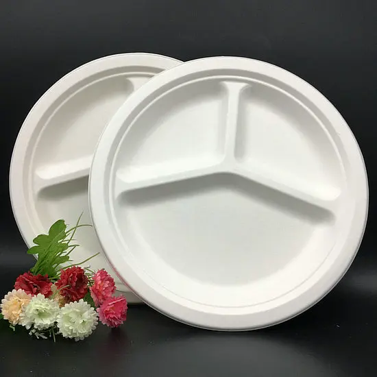 Wheat Straw Paper Plate Compostable Dinnerware Sets Disposable 9 Inches Plates