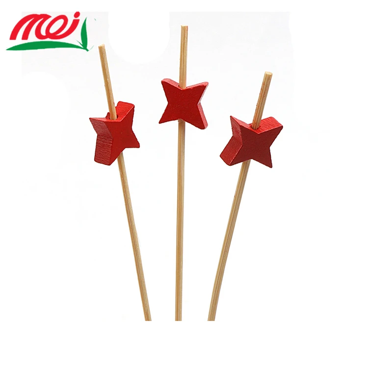 Fuzhou in minhou Bulk a food grade  disposable 100% Mao bamboo bbq fruit pick skewer stick