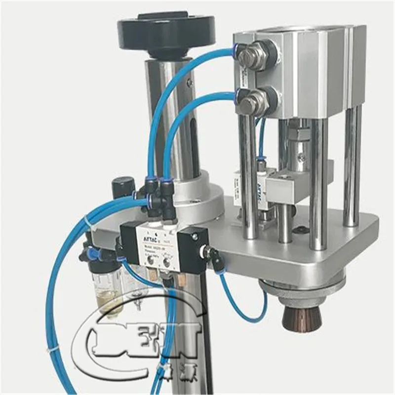 Factory Price Tabletop Electric Beverage Food Glass Plastic Metal Flat Screw Semi-auto Bottle Capping Machine