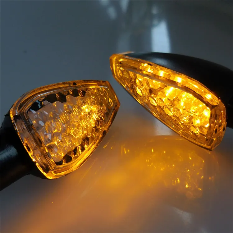 e mark Mini Stalk Arrow 14 LED Motorcycle Turn Signals Indicator Lamp Blinker Lights 12V Amber