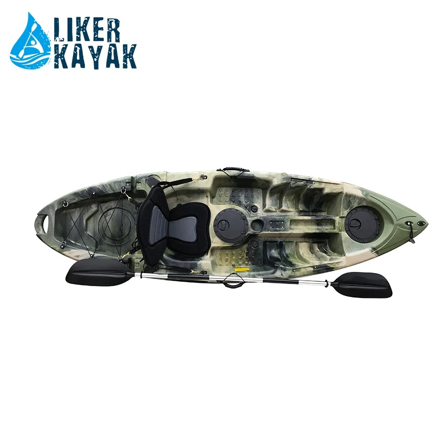 
single sit on top fishing kayak with high seat,rail for fish tackles easy attaching 
