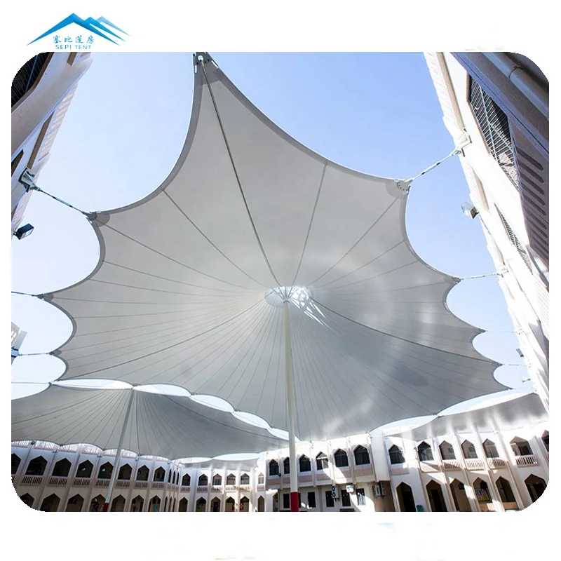 Hot sale steel tensile membrane structure for outdoor park shade