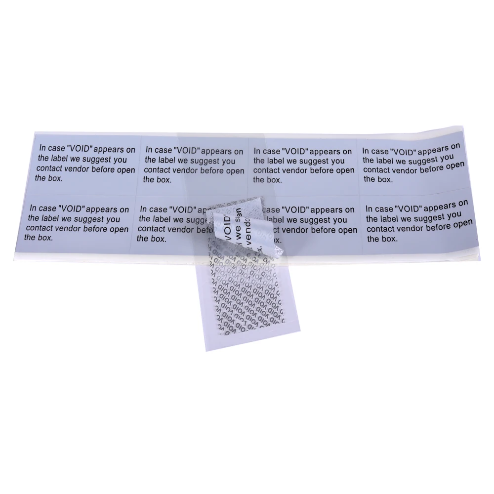 Наклейка с защитой от подделки