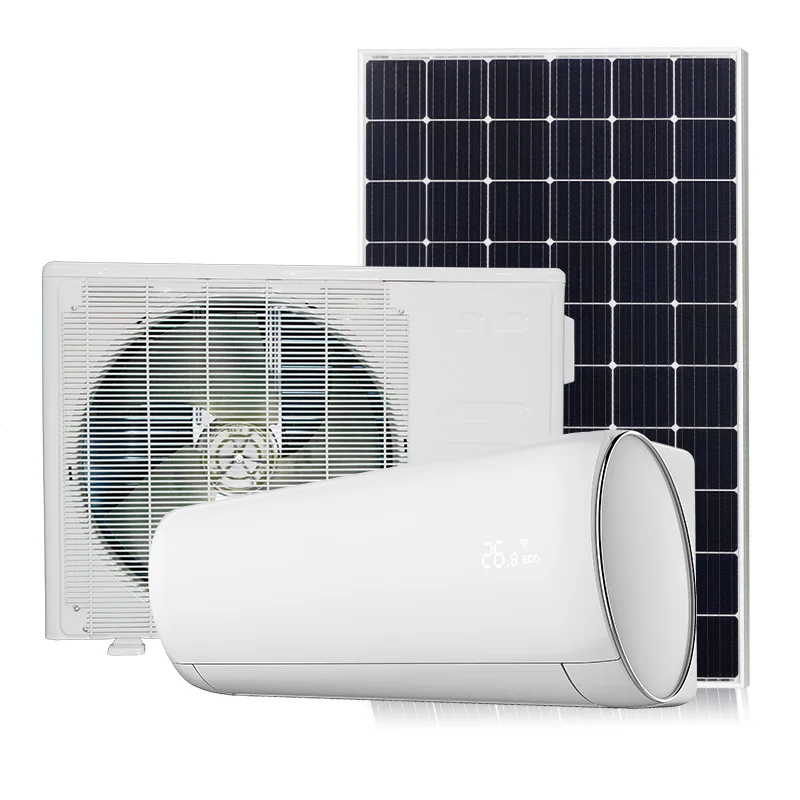 
On grid energy saving 12000BTU AC/DC Hybrid solar powered air conditioner 