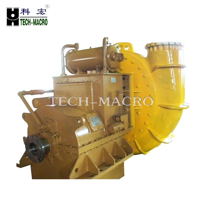 
Sea sand dredging pump system with hydraulic gearbox in cutter suction dredger 