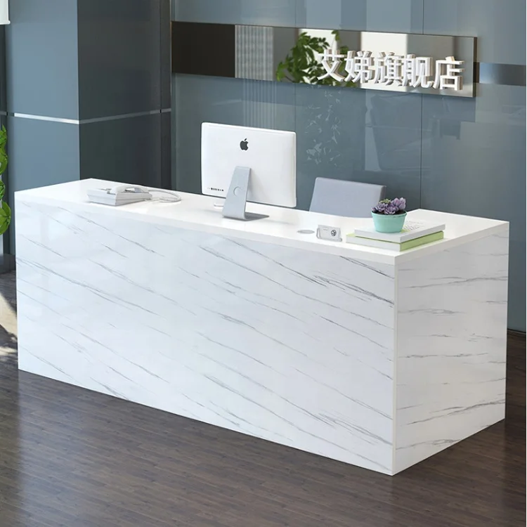 custom made  white salon reception desk  for commercial office