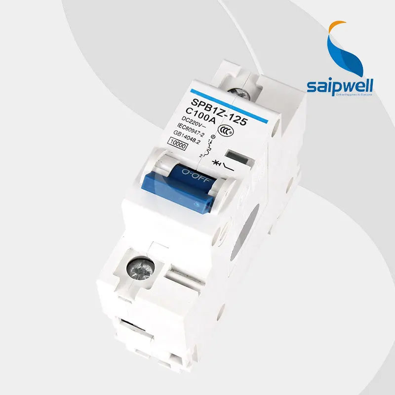 SAIP/SAIPWELL, высокое качество, новинка, 1 полюс, 125 В, 220 А, водонепроницаемый Электрический миниатюрный автоматический выключатель постоянного тока MCB