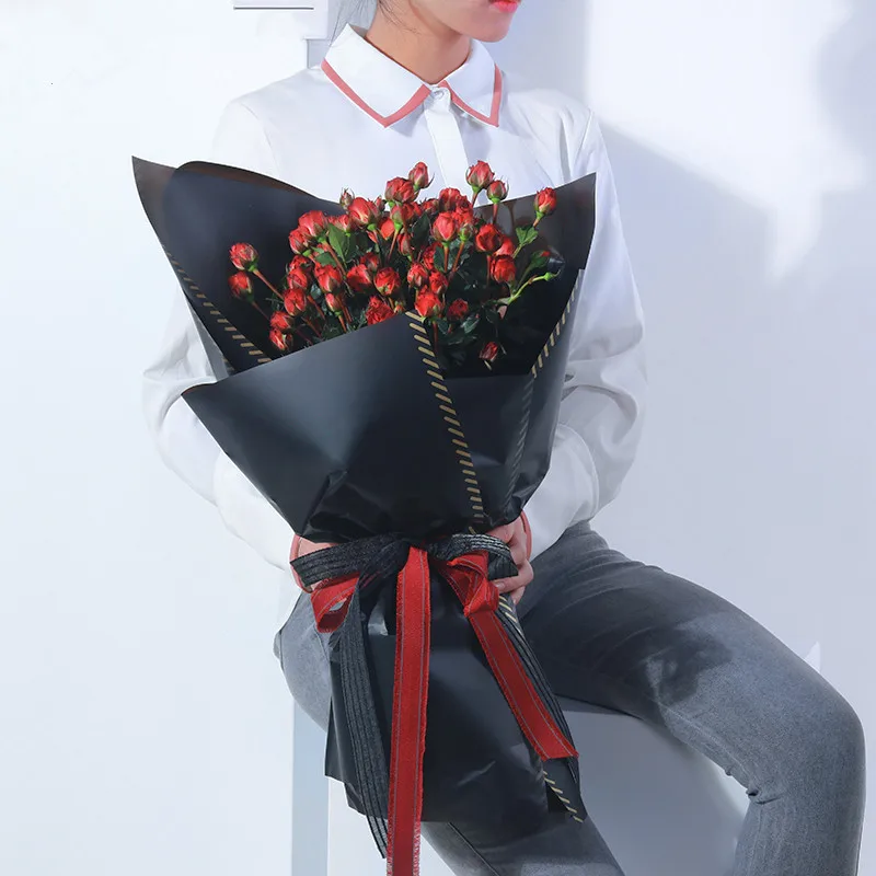 
Luxury translucent tissue paper gift waterproof flower packaging wrapping paper 