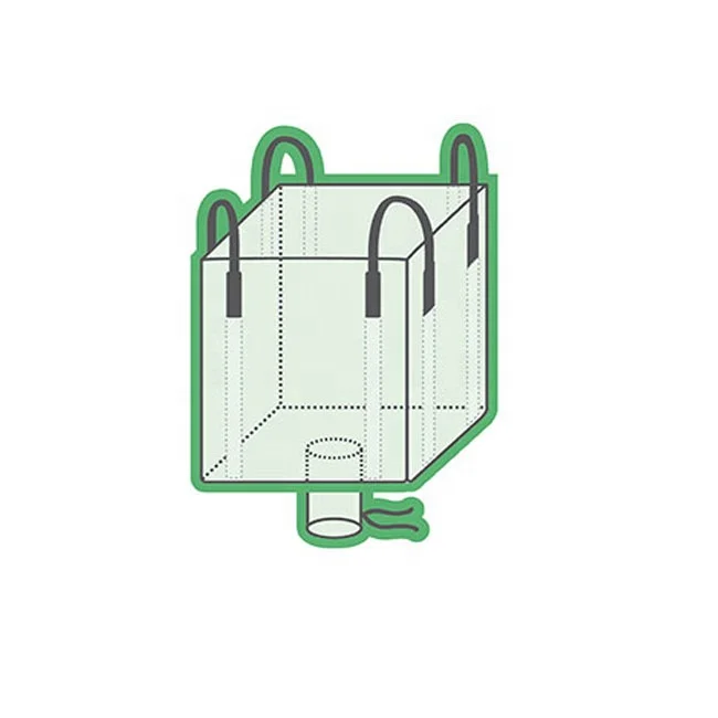 
Cross corner loop duffle top skirt top flat bottom FIBC bulk bags 