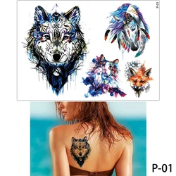 New 15x21cm Temporary Tattoo Stickers in Stock P01 - P38