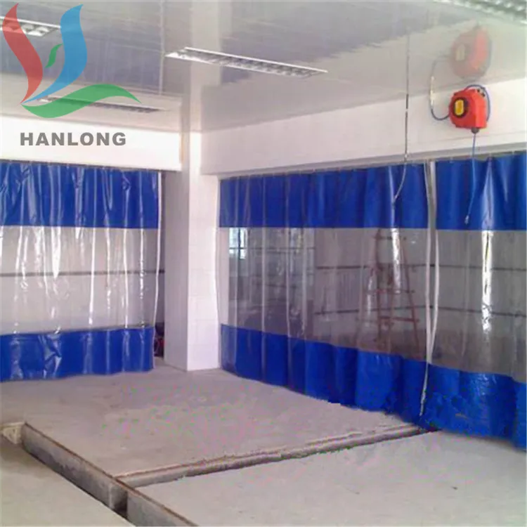 Waterproof tarpaulin for Car Wash Curtain/PVC Vinyl Custom Autobody Shop Curtains Walls