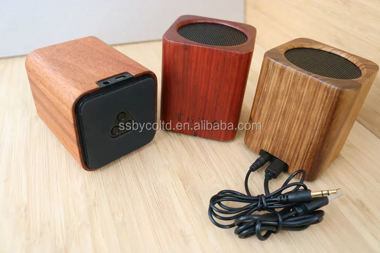 Wholesale custom factory environmental protection bamboo wood high quality /mini/ wired audio wooden HiFi speaker