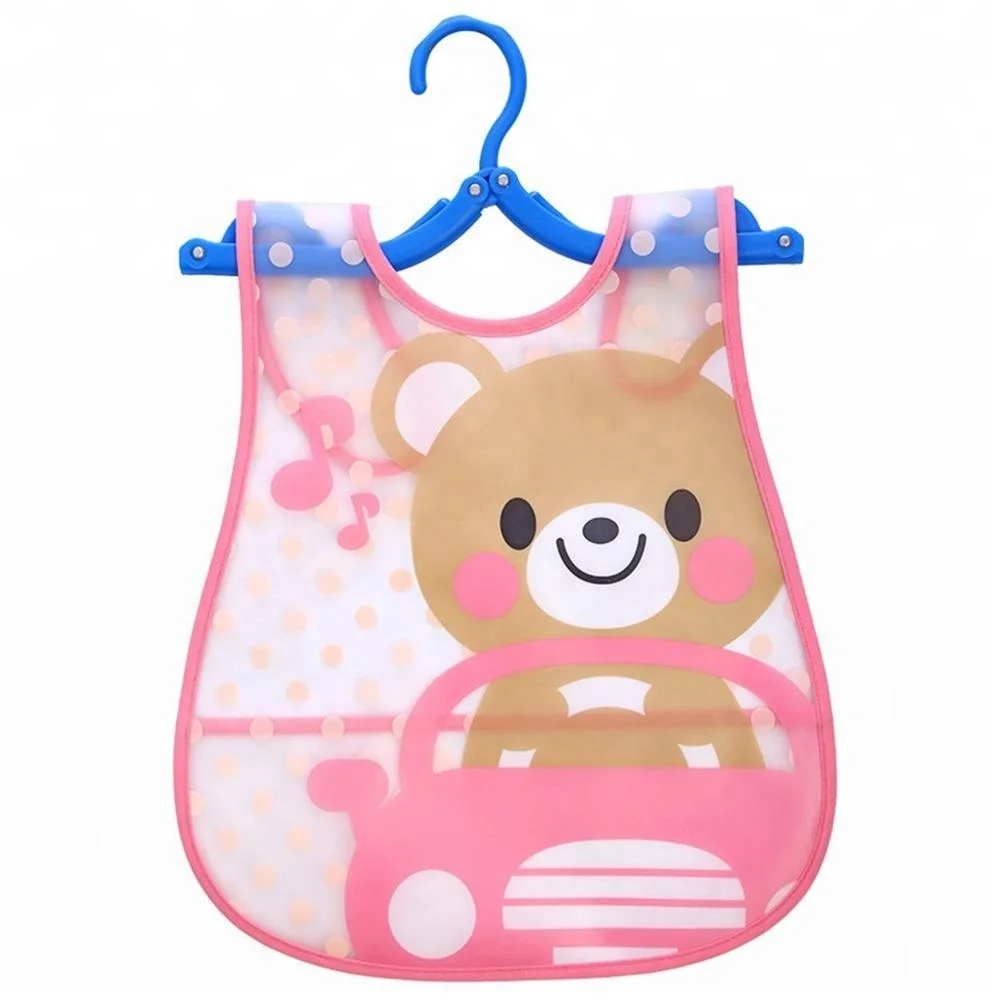 Soft vinyl Newst Waterproof Cartoon Feeding Fashion children promotional baby bibs