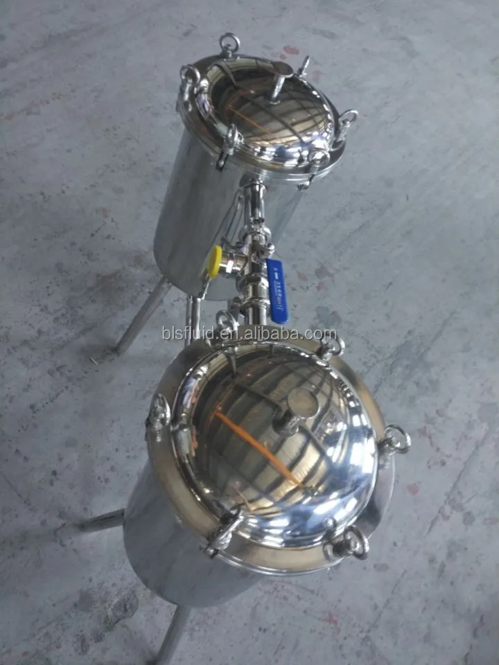 Stainless Steel Double-barrel filter,duplex filter for soybean milk/beverage/wine