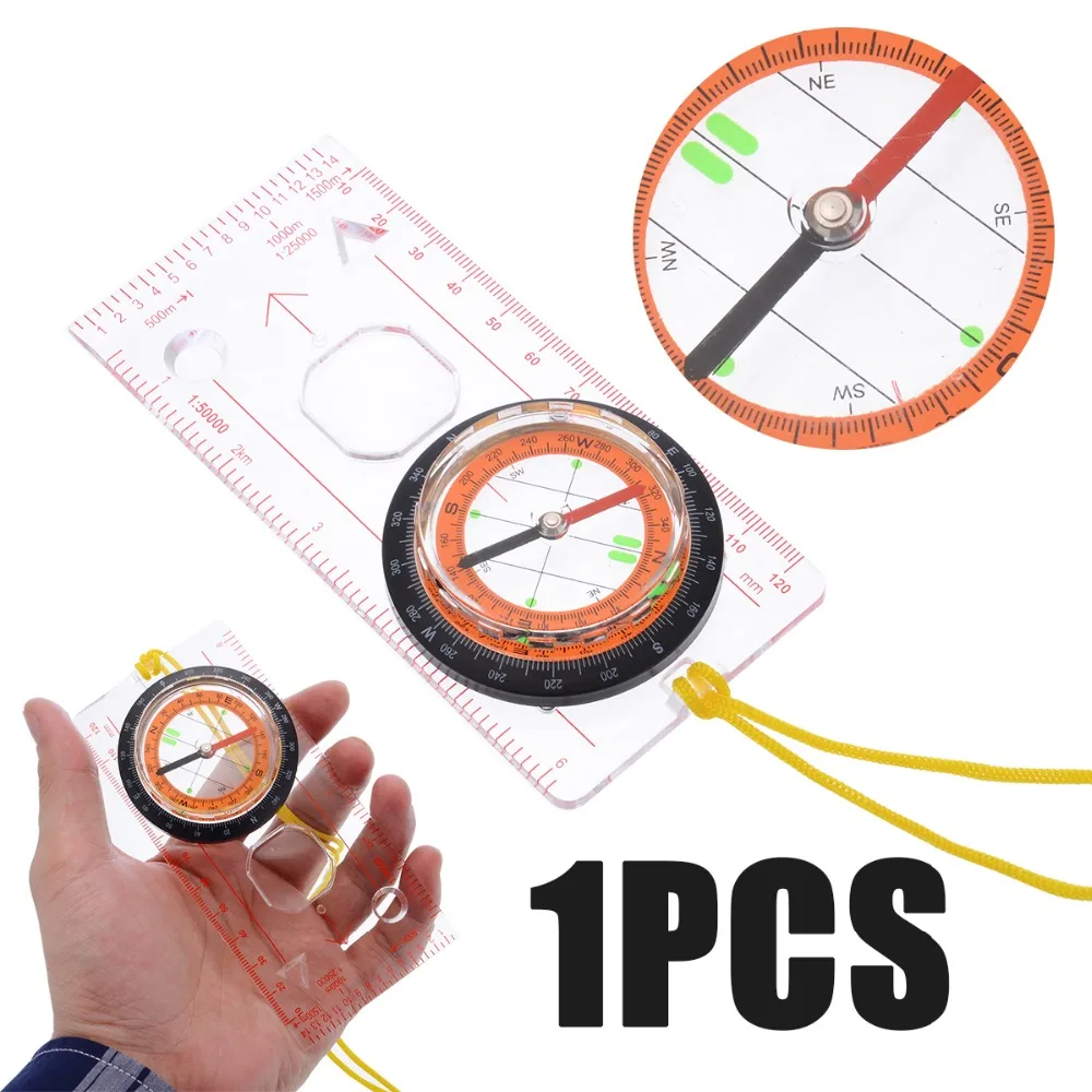 Карта-линейка наружная походная карта мини-карта измеритель компаса
