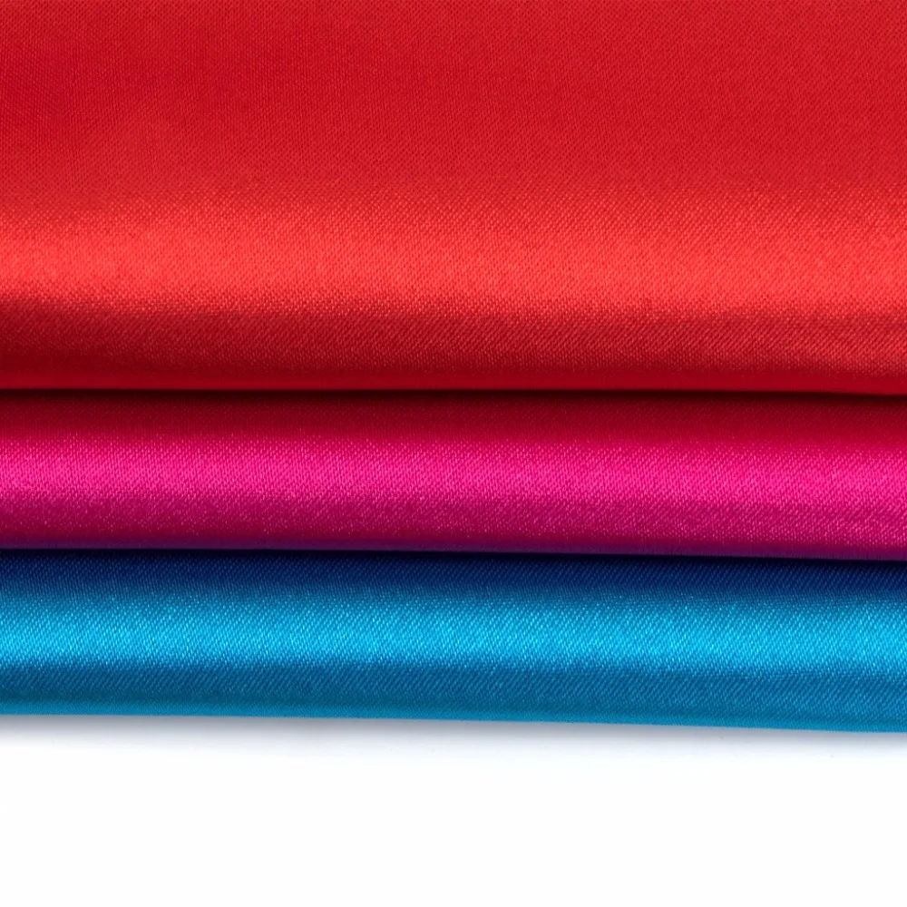 Factory Direct Production Wholesale Thicker Elastic Cheap Printed Polyester Satin Fabric