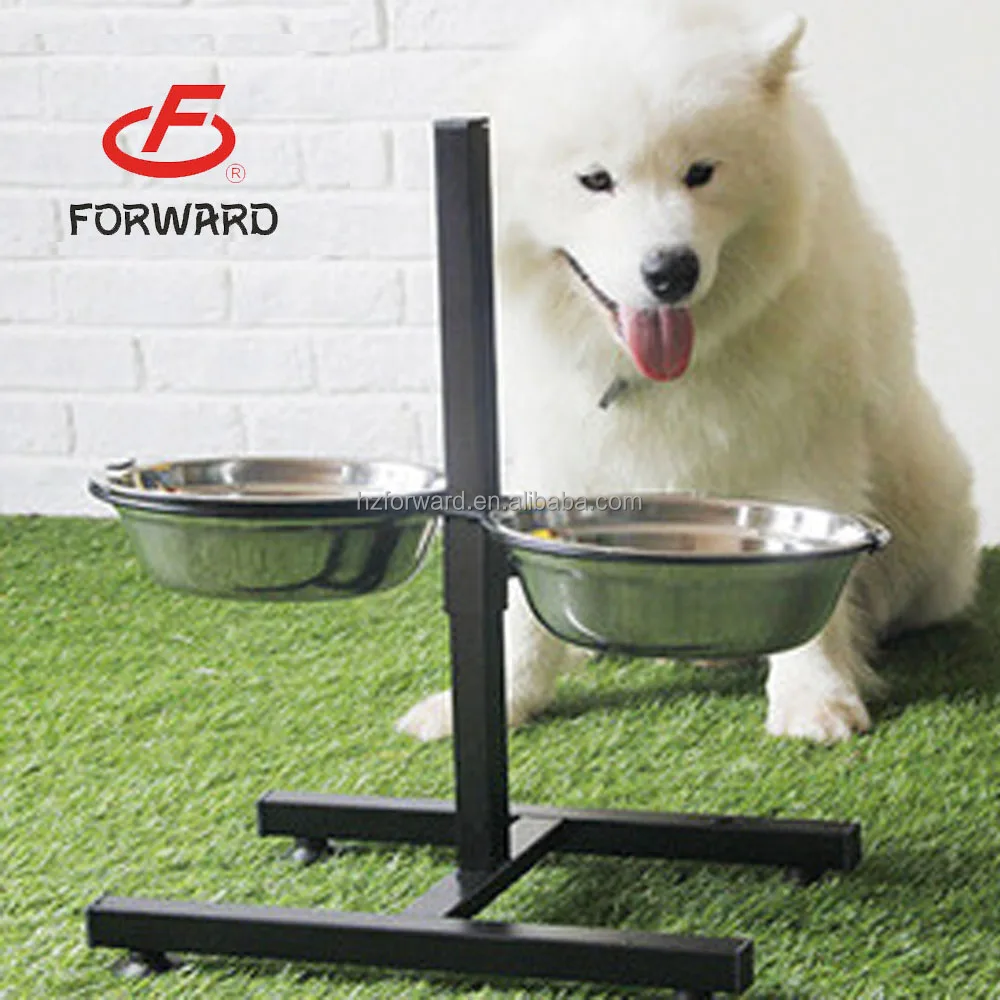 
Adjustable stainless steel dog bowl with stand for wholesale 