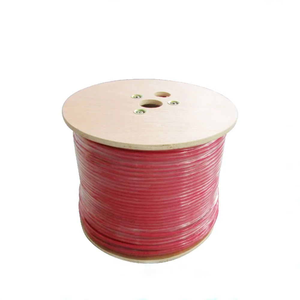  4C/18 AWG твердая медь красный пожарная сигнализация провод безопасности кабель FPLR ПВХ 305