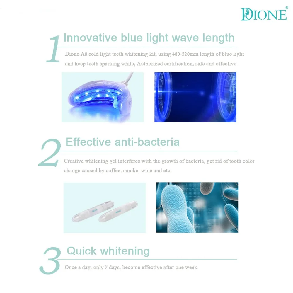 
Wholesale dental beauty A8 bright smile professional portable laser Cold Blue led Light teeth whitening machine 