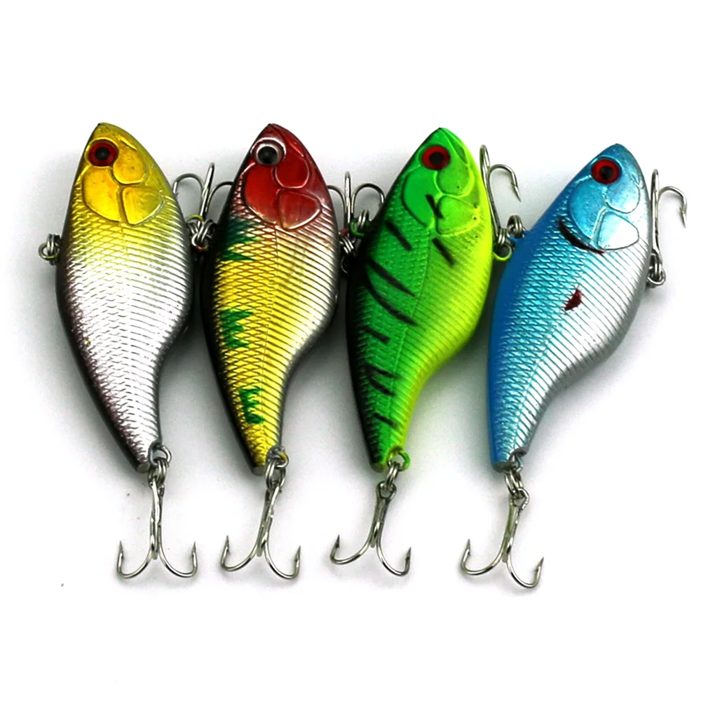 75mm 18g ABS Plastic Fishing Hard Lures VIB lure Bait Lipless Crankbait Rattle bait