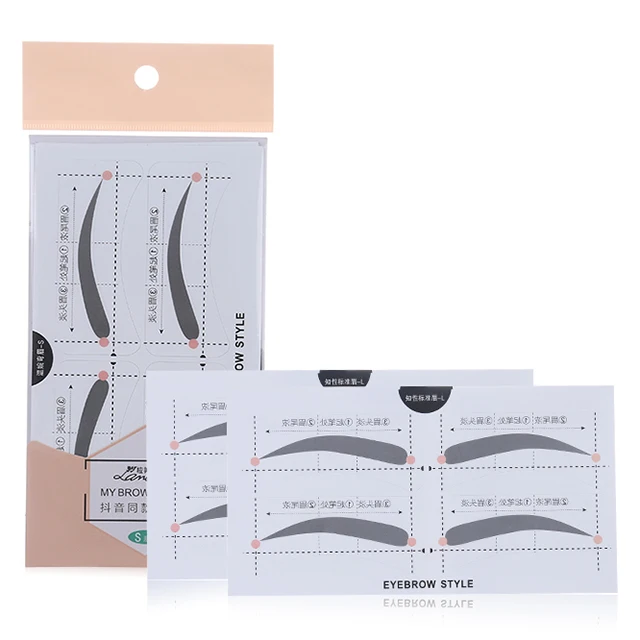 Cosmetic eyebrow shaping tools eyebrow drawing stencil 5 style in pack
