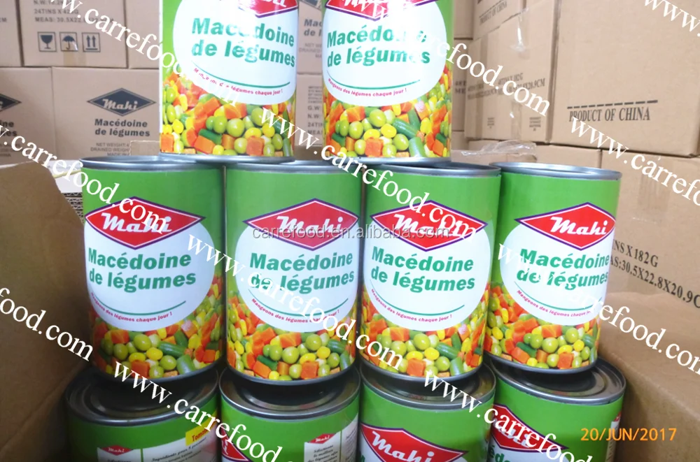 Mixed vegetables 425g for Macedoine To Nigeria market from carrefood