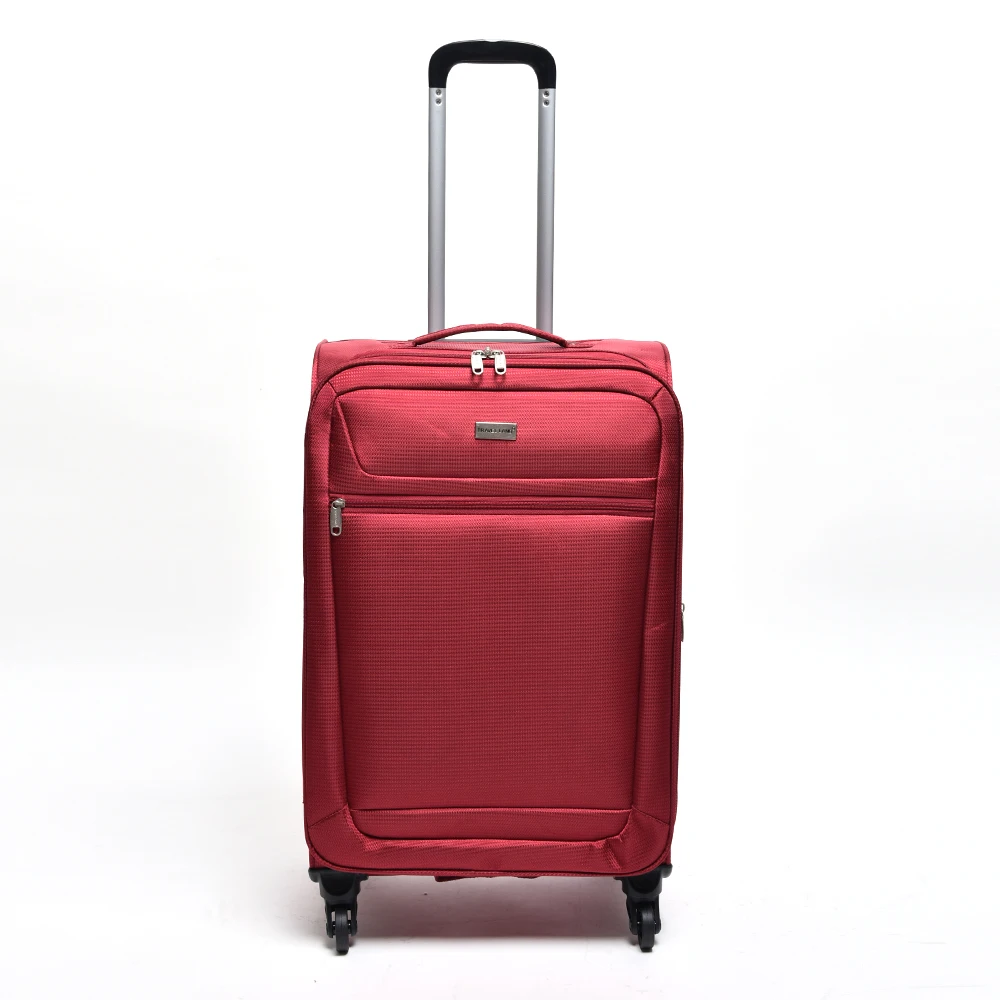 factory 4 wheels 20 24 28 inch Grid fabric Light weight 360 degree spinner wheel 3pcs trolley suitcase luggage bag