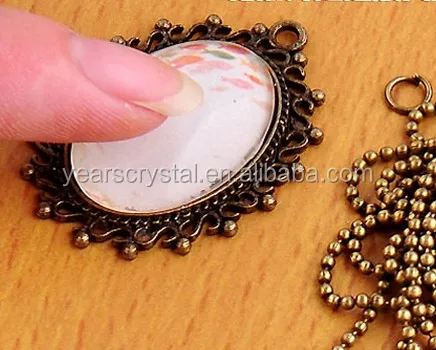 Oval shape crystal glass cabochon gemstones R-3015