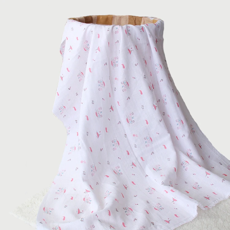 Printed cotton fabric baby underwear cloth gauze bib