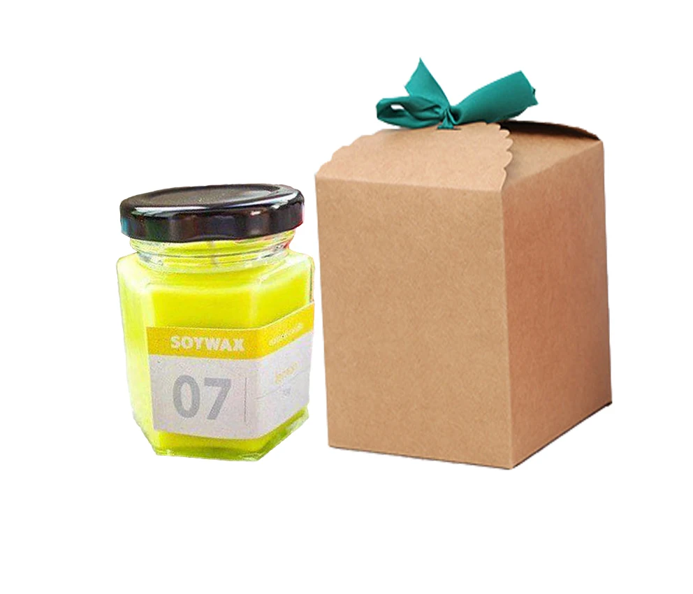 Cheap Price Recyclable Hexagonal Glass Jar Scented Candle Unique Shape Storage Jar Aromatherapy Soy Wax Candle in Bulk