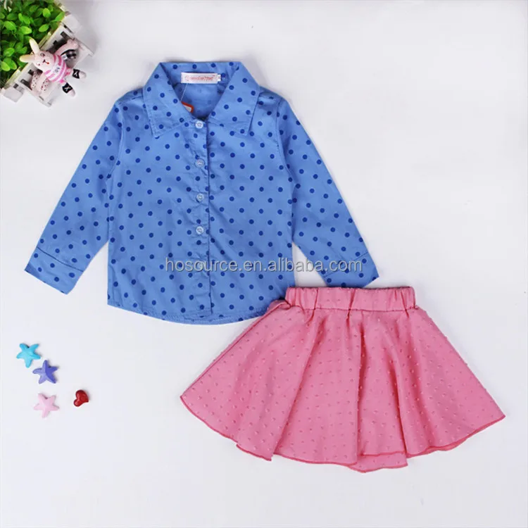 High quality children clothes set sweet kids clothes fancy girls dress