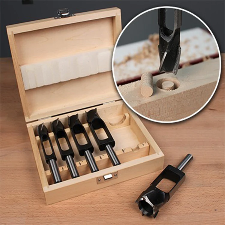 3 PCS Tenon Dowel Wood Plug Cutter Set for Making Plug