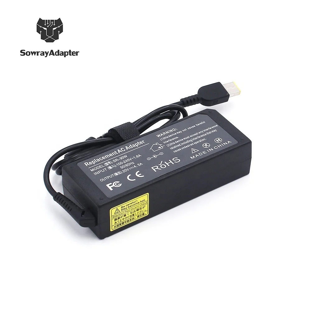 Good quality 90w 20v 4.5a notebook charger adapter for lenovo laptop