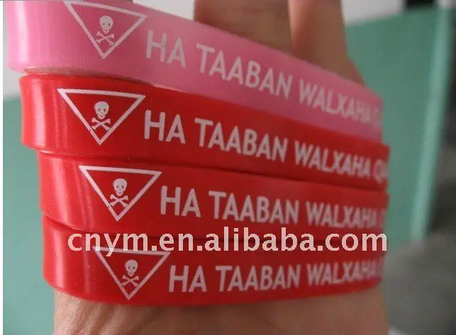 Color silicone wristband rubber band bracelet