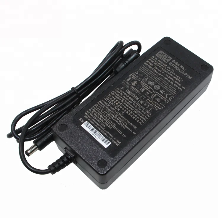 Meanwell GST90A24-P1M питания с одним выходом, 90 Вт 3.75A AC DC промышленная 24V 3.2A Настольный пластиковый корпус импульсный источник питания адаптер