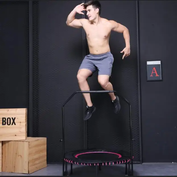 
Colourfull Mini Trampoline, Fitness Rebounder with Adjustable Foam Handle, Exercise Trampoline for Adults Indoor/Garden Workout 