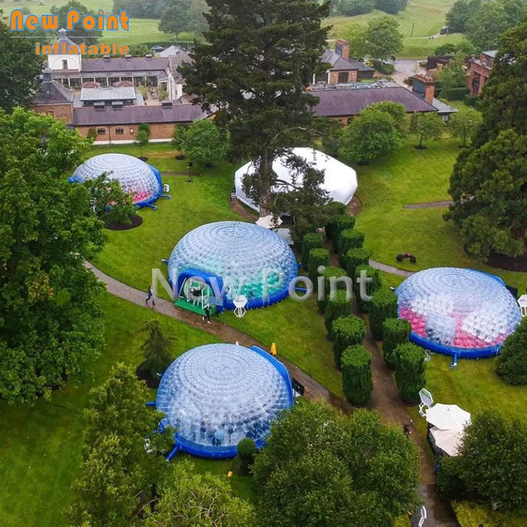Guangzhou airtight transparent event dome tent inflatable bubble tent for rent
