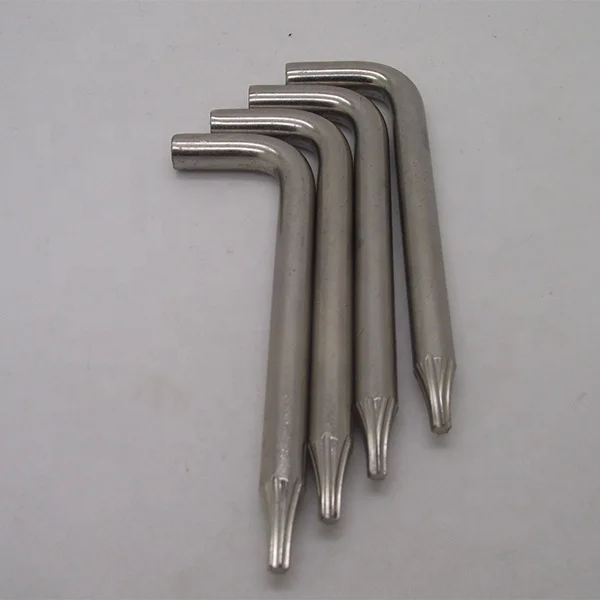
high-visibility nickel-plated L-keys 