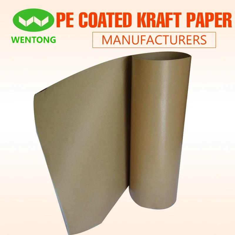 
Food packaging use water resistant kraft pe coated paper roll price cheap 