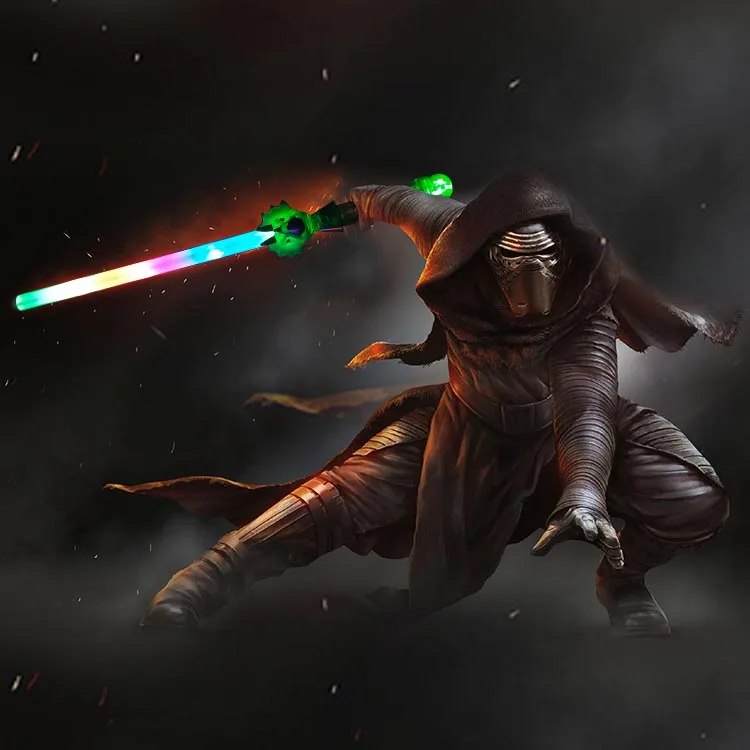 Wholesale dinosaur LED laser sword colorful music lightsaber for kids toy