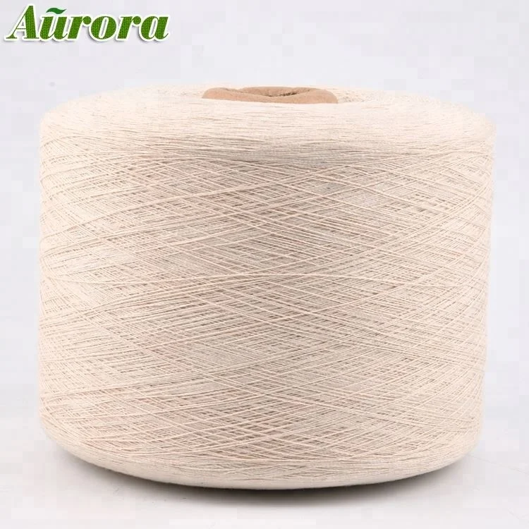 Factory direct NE 6/1 recycled polyester yarn raw white low twist cotton yarn for gloves yarn