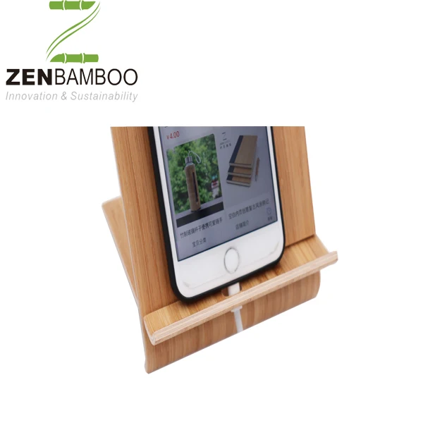 Natural Bamboo stand for mobile phone,tablet pc