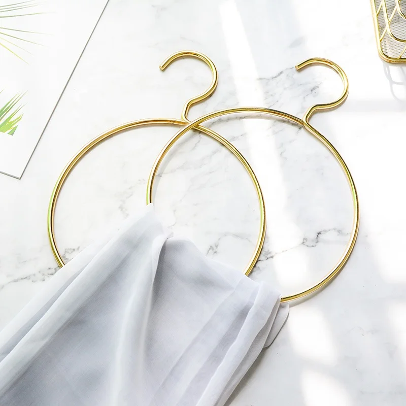 OEM&Wholesaler 551-1RG household round rose gold metal scarf clothes bikini hanger